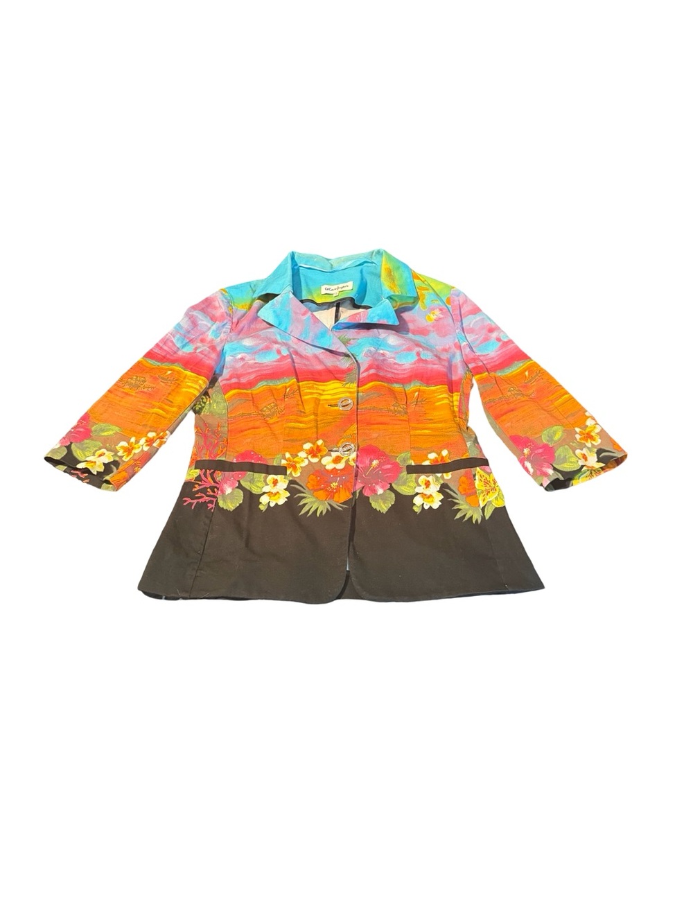 El Corte Inglés Tropical Color Blazer Chest 40 Length 23 Sleeves 3/4